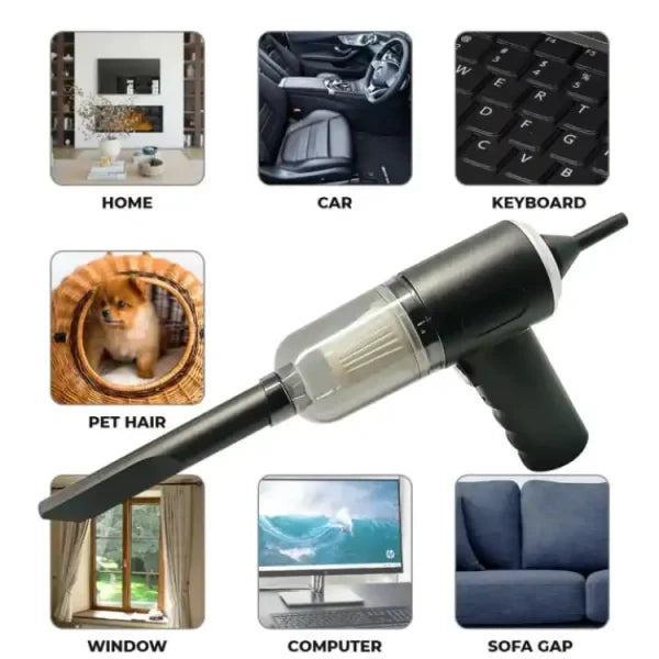 3-in-1 Portable Vacuum & Air Duster | Cordless & Powerful