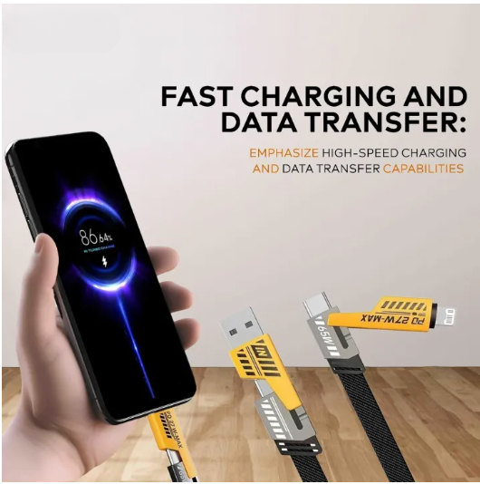 4-in-1 Universal Data Cable (2-Pack) | Fast Charging & Durable