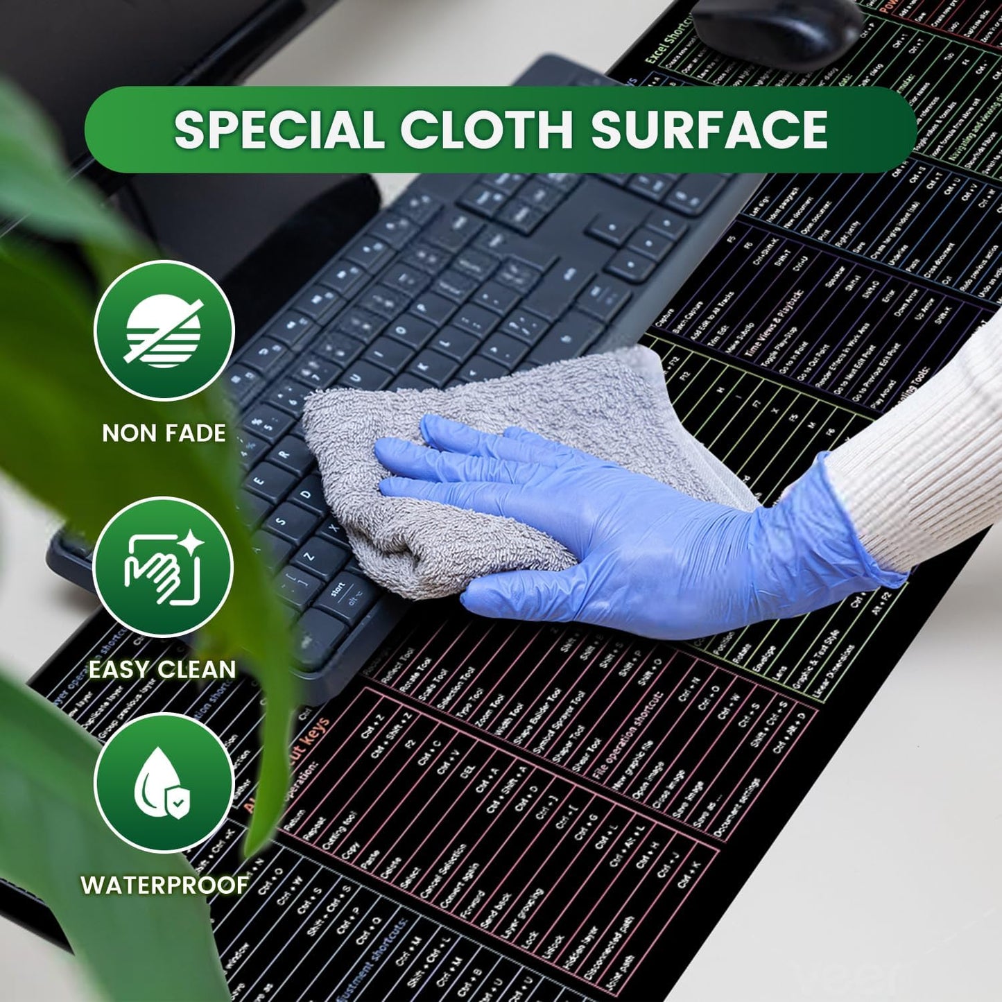 Shortcut Keyboard Mat Office Ps Lock Edge Cad/wo/ai/excel/cdr/ppt Keyboard Table Mat Consignment