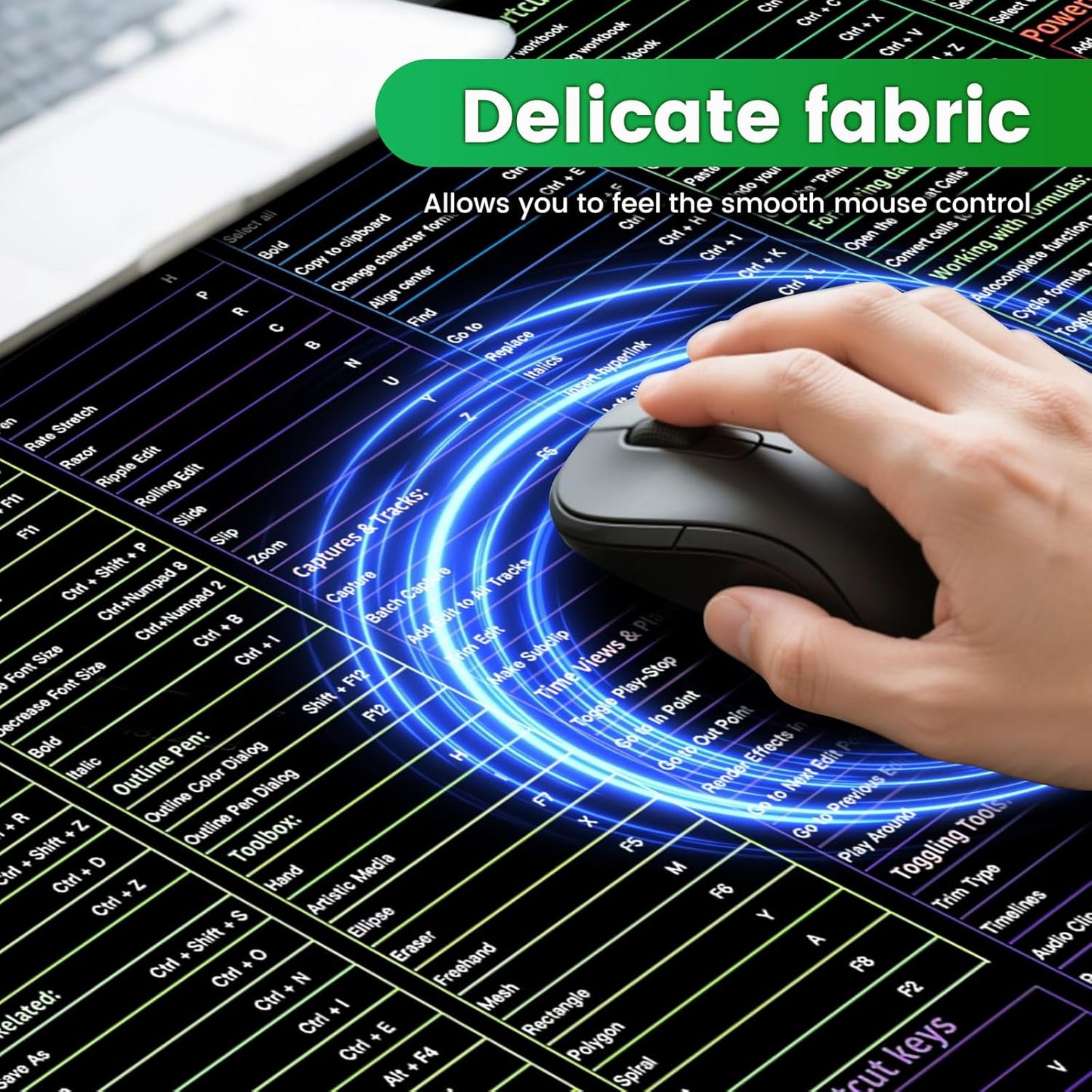 Shortcut Keyboard Mat Office Ps Lock Edge Cad/wo/ai/excel/cdr/ppt Keyboard Table Mat Consignment