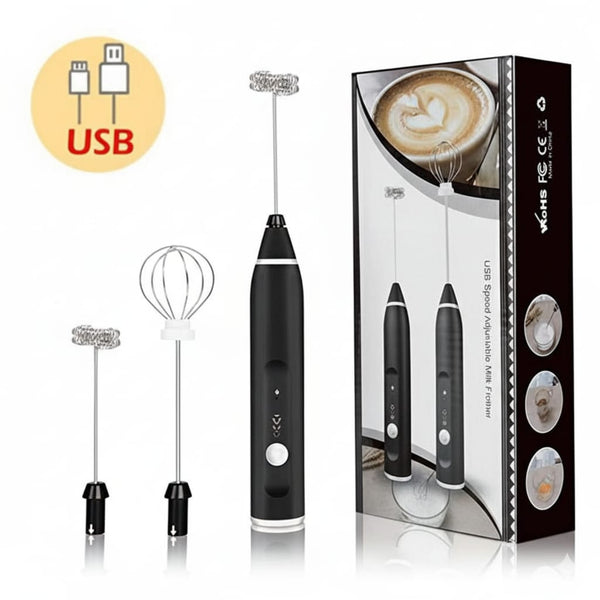 2-in-1 Electric Rechargeable Coffee Beater & Milk Frother
