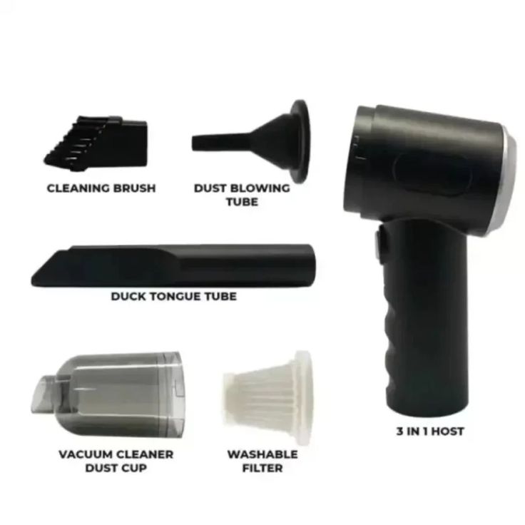 3-in-1 Portable Vacuum & Air Duster | Cordless & Powerful